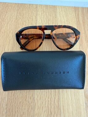 Elisa Johnson Women’s Tortoiseshell Sunglasses - Brown Lenses